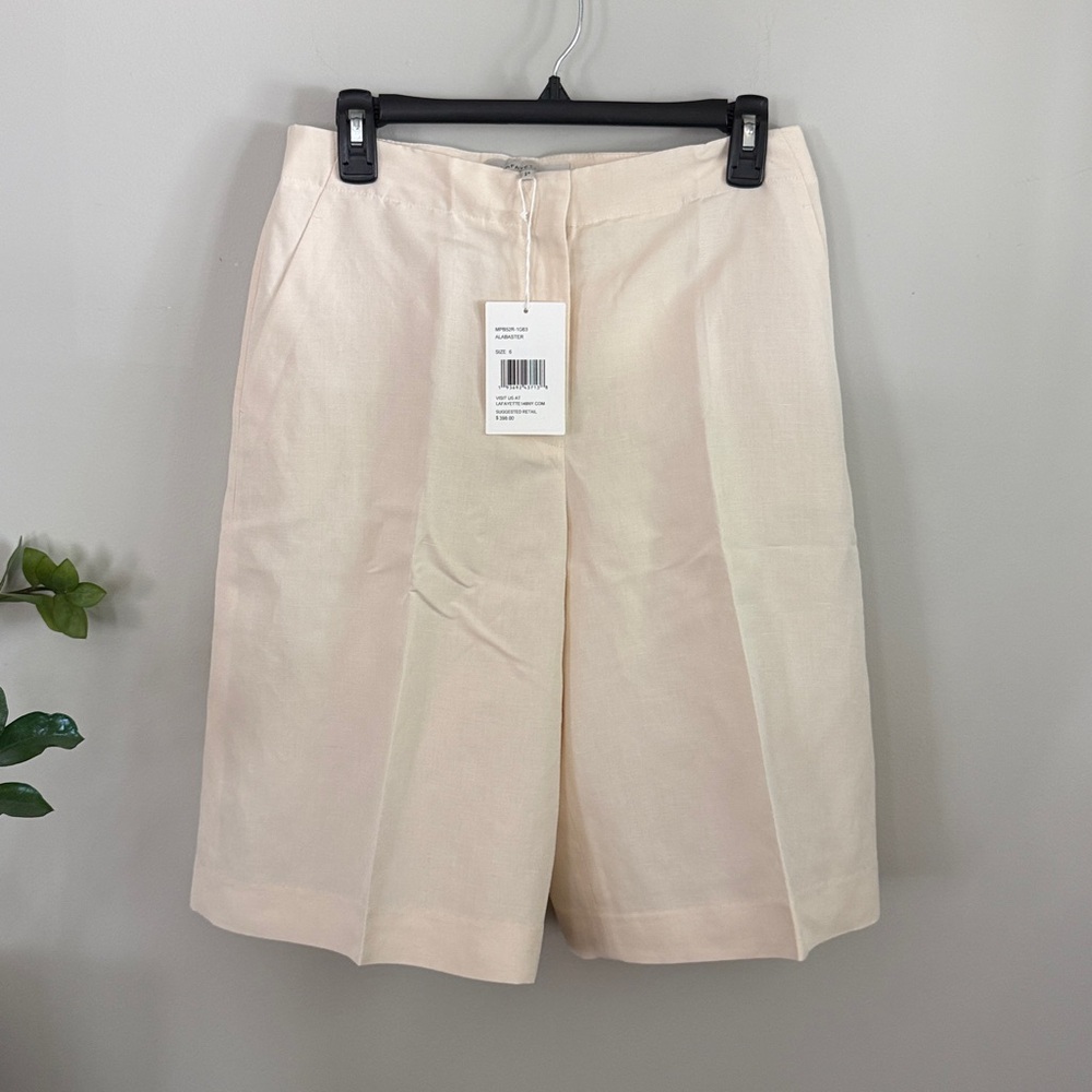 Lafayette 148 New York Ryerson Bermuda Cream Knee-Length Shorts Size: 6